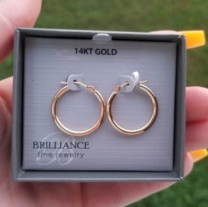 New 14KT SOLID Gold Hoops